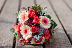 brautstrauss, Blumen, hochzeit